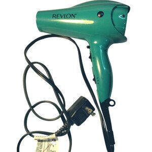 Revlon Green Handheld Hair Dryer Adjustable Settings